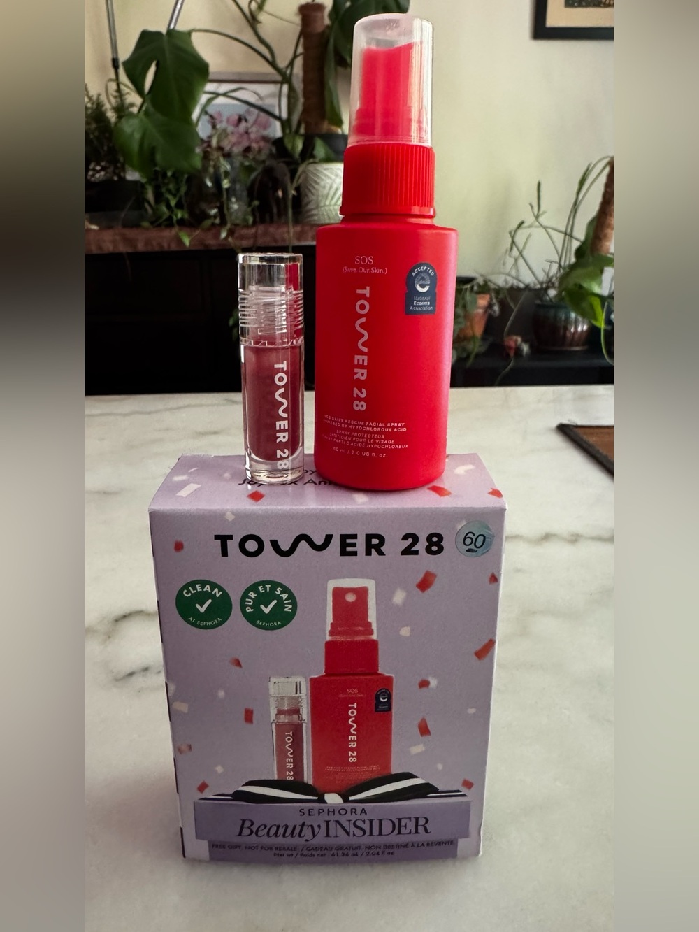 Tower 28 Duo: Red Facial Spray & Matching Lip Gloss